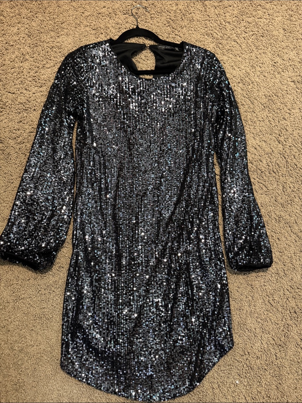 Dress Forum Black Sequin Mini Dress